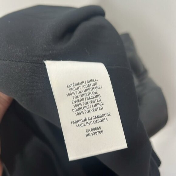 Reitmans Elegant Black faux Leather Skirt size 4 - Picture 4 of 5